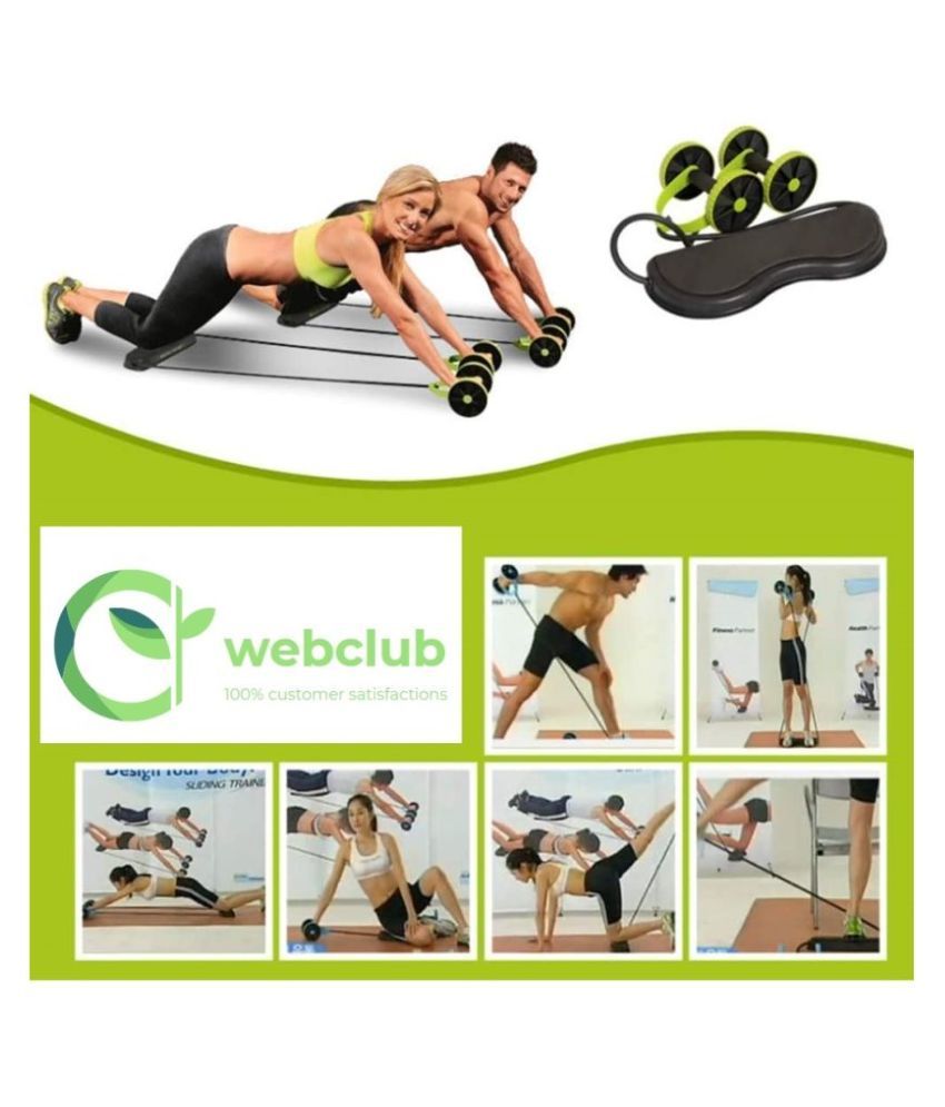 webclub Home Cube Foldable Revoflex Xtreme Rally Multifunction Pull Rope Wheeled Health Abdominal Muscle Training Home Fitness Equipment Ab exerciser