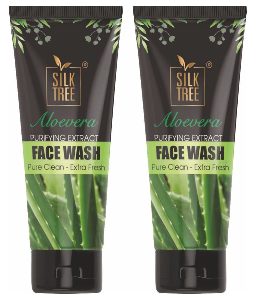 SILKTREE Aloevera Face Wash 100 mL Pack of 2