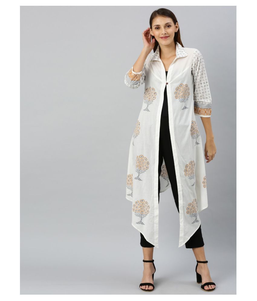 white ethnic jacket