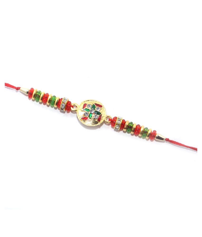     			Rakhi & Pooja Accessories Handmade Traditional Rakhi Assorted Pack of 1