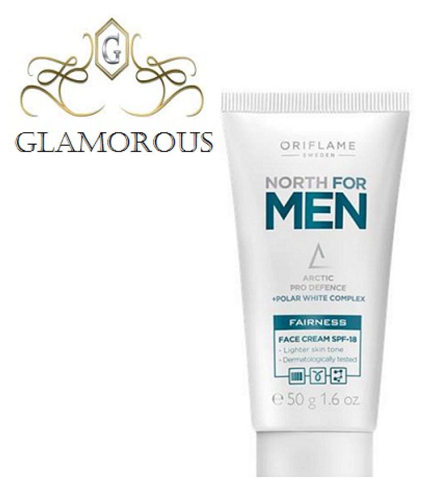 oriflame north for men moisturizing fairness cream spf 18