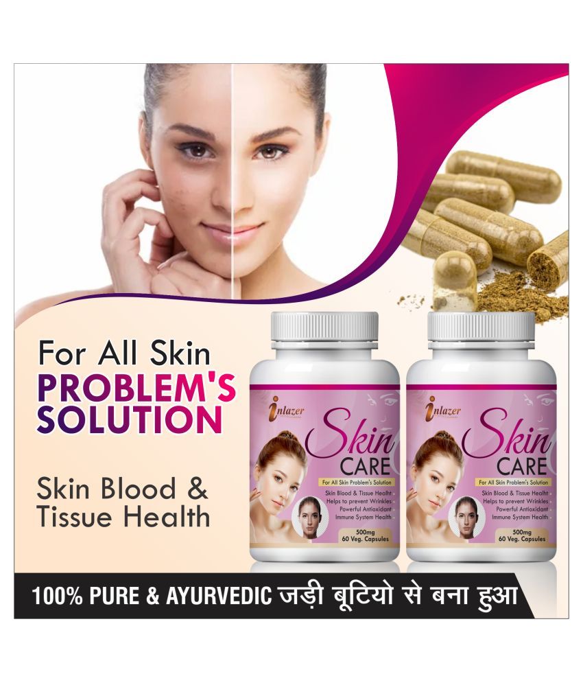 Inlazer Skin care remove dark spots face Capsule 120 no.s Pack Of 2