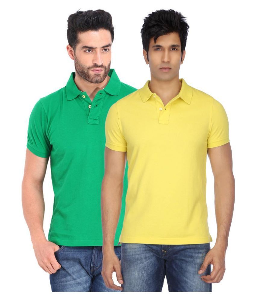     			KETEX Polyester Cotton Multicolor Plain Polo T Shirt