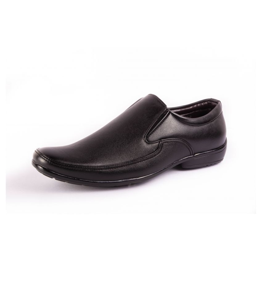 KNIGHT WALKERS Slip On Genuine Leather Black Formal Shoes