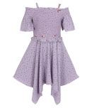 Cutecumber Polyester A-line For Girls ( Pack of 1 , Purple )