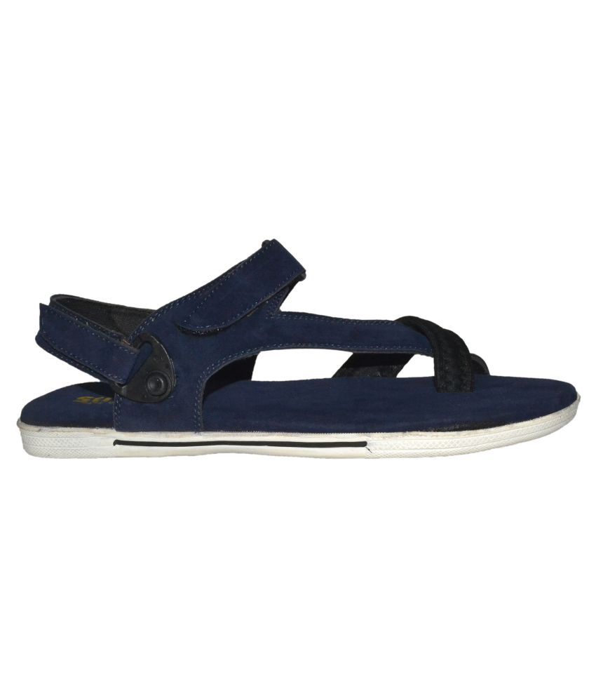 blue suede sandals