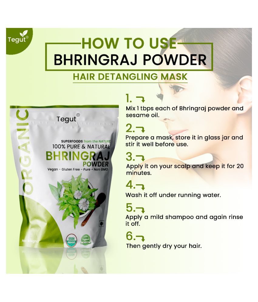 TEGUT bhringraj powder for hairgrowth Organic Henna 500 g Buy TEGUT