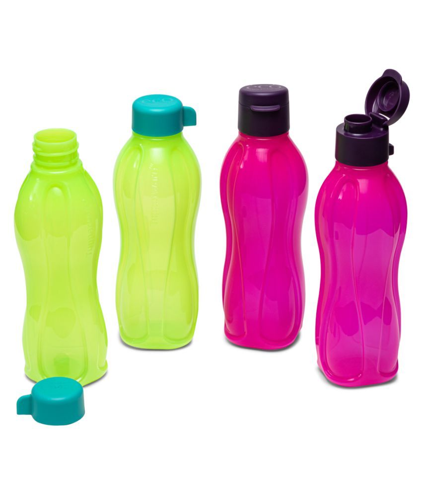 Tupperware Aquasafe Plastic Fliptop and Normal Cap Water Bottle 500ml 4pc