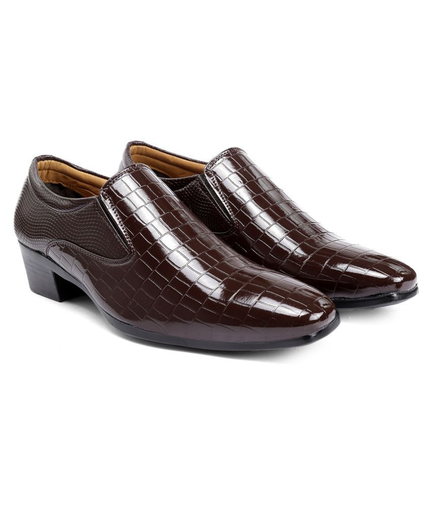     			YUVRATO BAXI Party Artificial Leather Brown Formal Shoes