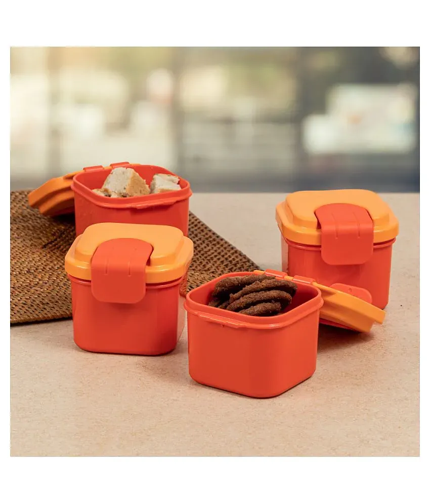 Tupperware Plastic Snack Box Klik Klak Small Container 250ml 4pc