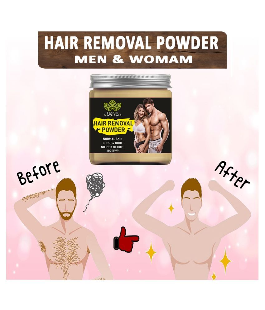 Haria Naturals Hair Removal Powder (For Underarms, Hand, Legs & Bikini Line) 100gms each Pack