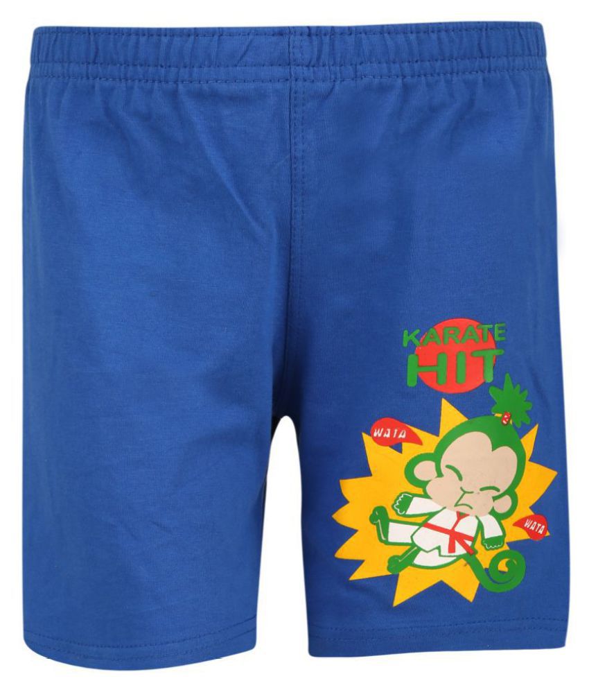    			Dongli boys cotton printed shorts with bio wash (Pack of 1).