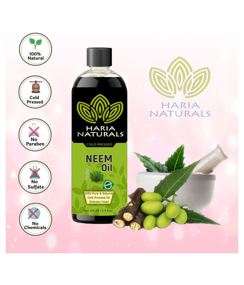 Haria Naturals Neem Hair Oil 100 mL Pack of 3 Buy Haria Naturals Neem