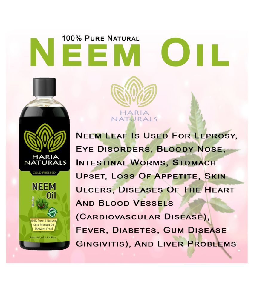 Haria Naturals Neem Hair Oil 100 mL Pack of 3 Buy Haria Naturals Neem