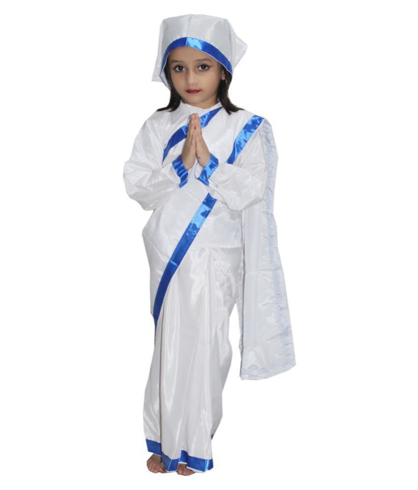     			Kaku Fancy Dresses Mother Teresa National Hero Costume For Kids School Annual function/Theme Party/Competition/Stage Shows Dress