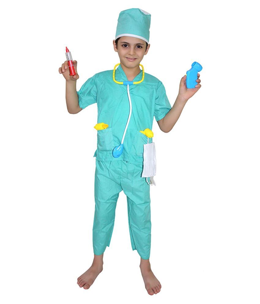     			Kaku Fancy Dresses Surgeon Costume/Doctor Costume -Green, for Boys & Girls