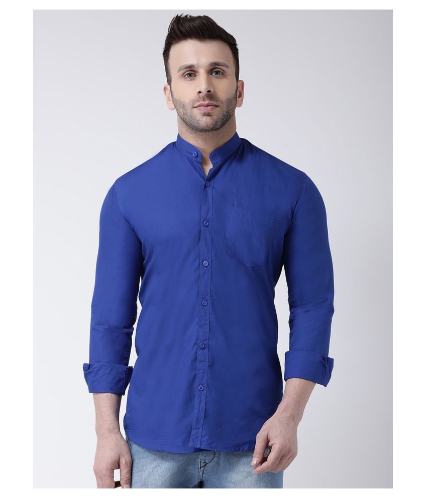     			Hangup 100 Percent Cotton Blue Shirt