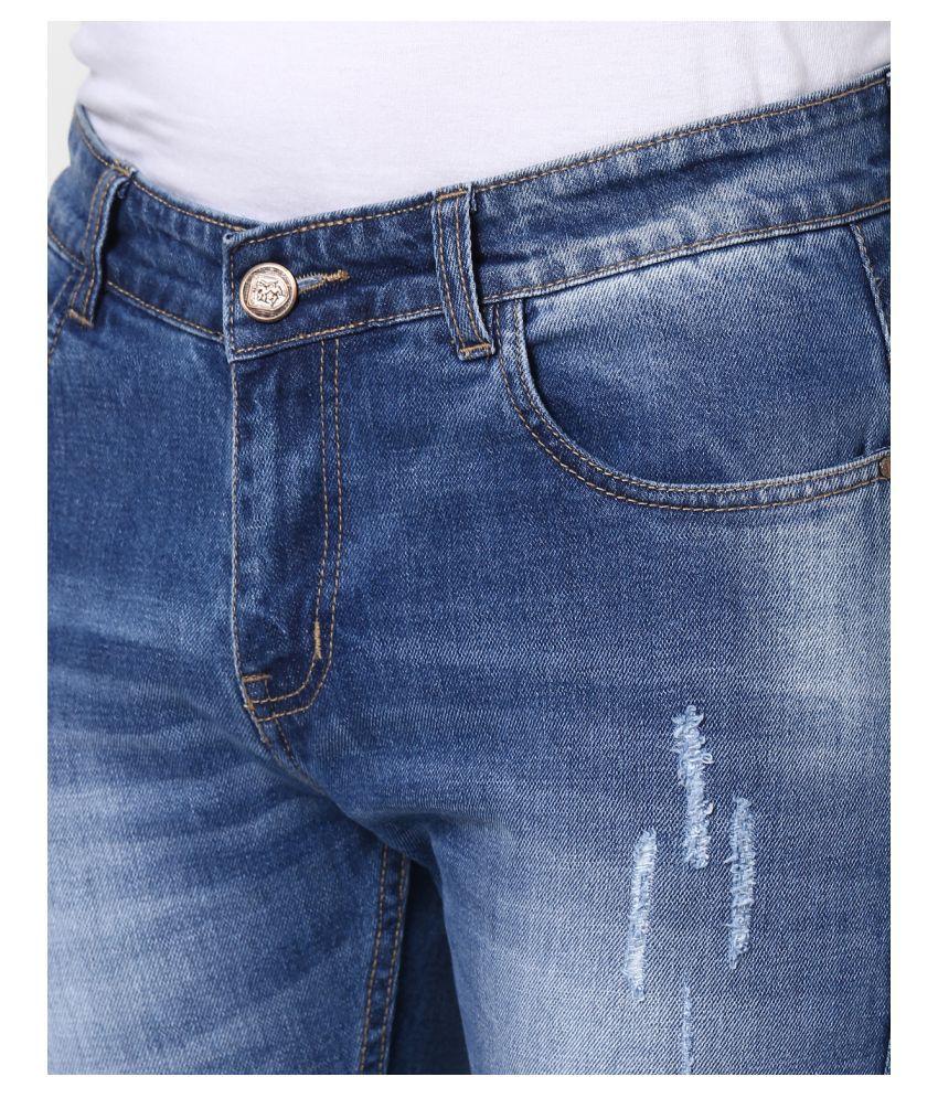 BUKKL Blue Slim Jeans - Buy BUKKL Blue Slim Jeans Online at Best Prices ...