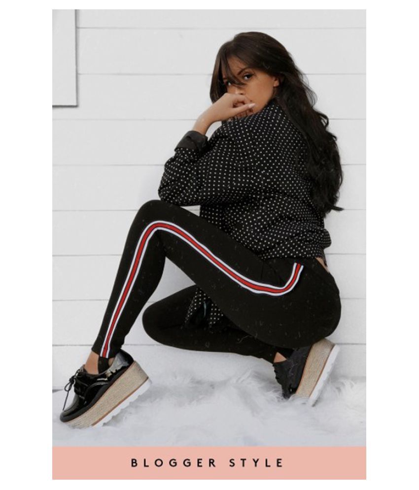 black cotton jeggings