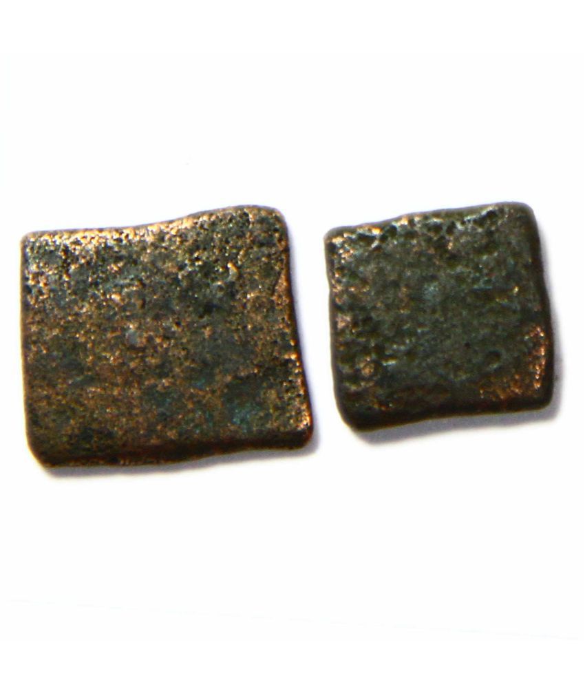 PMC COINS - MAURYA EMPIRE 1  KARSHAPANA - EXTREMELY RARE 2 COPPER COINS ( 500 BC-340BC  ) - BUYERS WILL GET SAME QUALITY COINS
