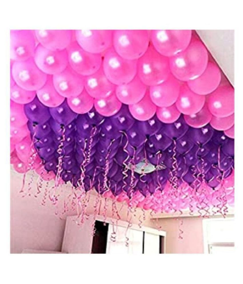     			Solid Anniversary Party Decoration (Pink, Purple) Pack of 50 Balloon