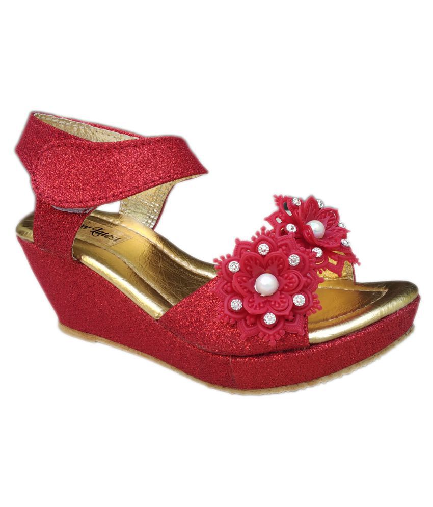 red glitter wedges