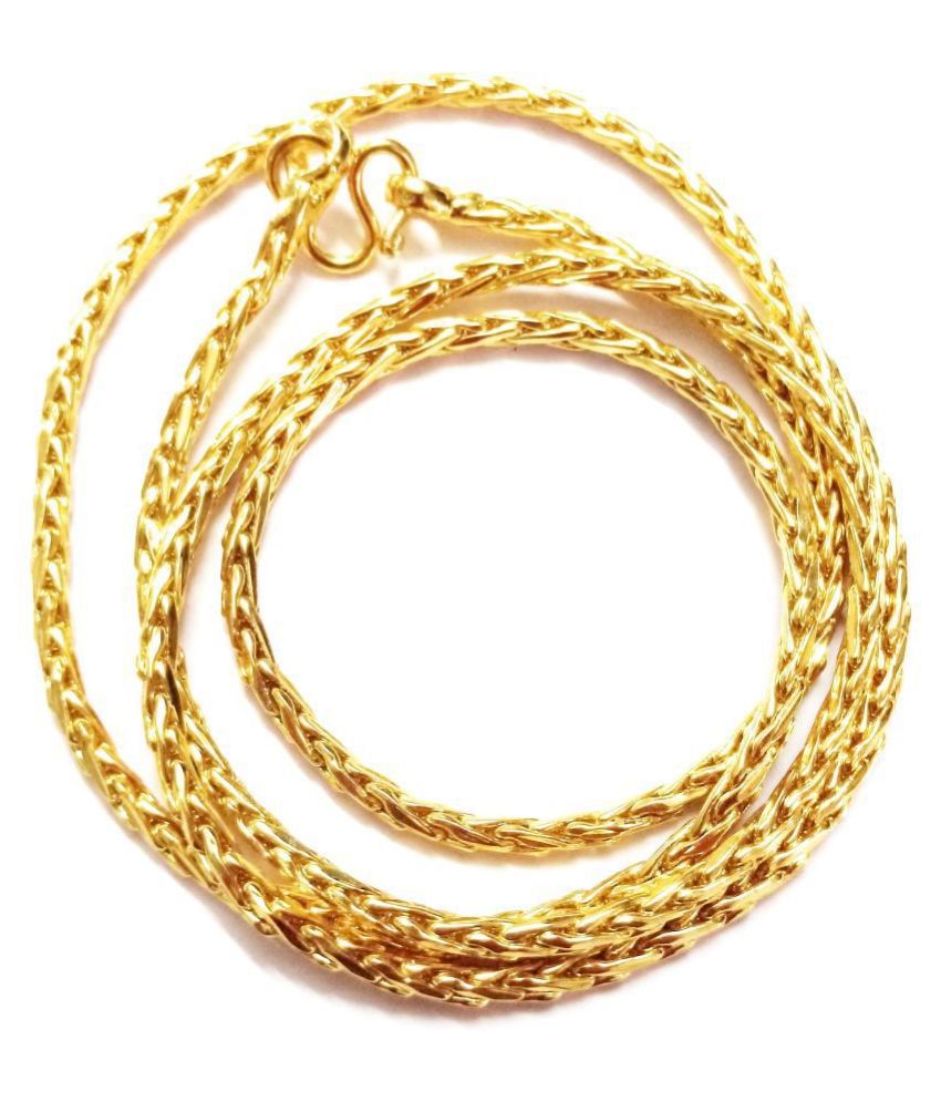 Sri Sai One Gram Gold Plated long chain(24 inche) for unisex: Buy Sri ...