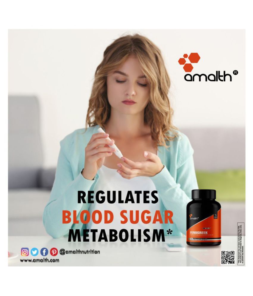 Amalth Fenugreek Extract for Blood Sugar, Women Wellness Capsule 1000
