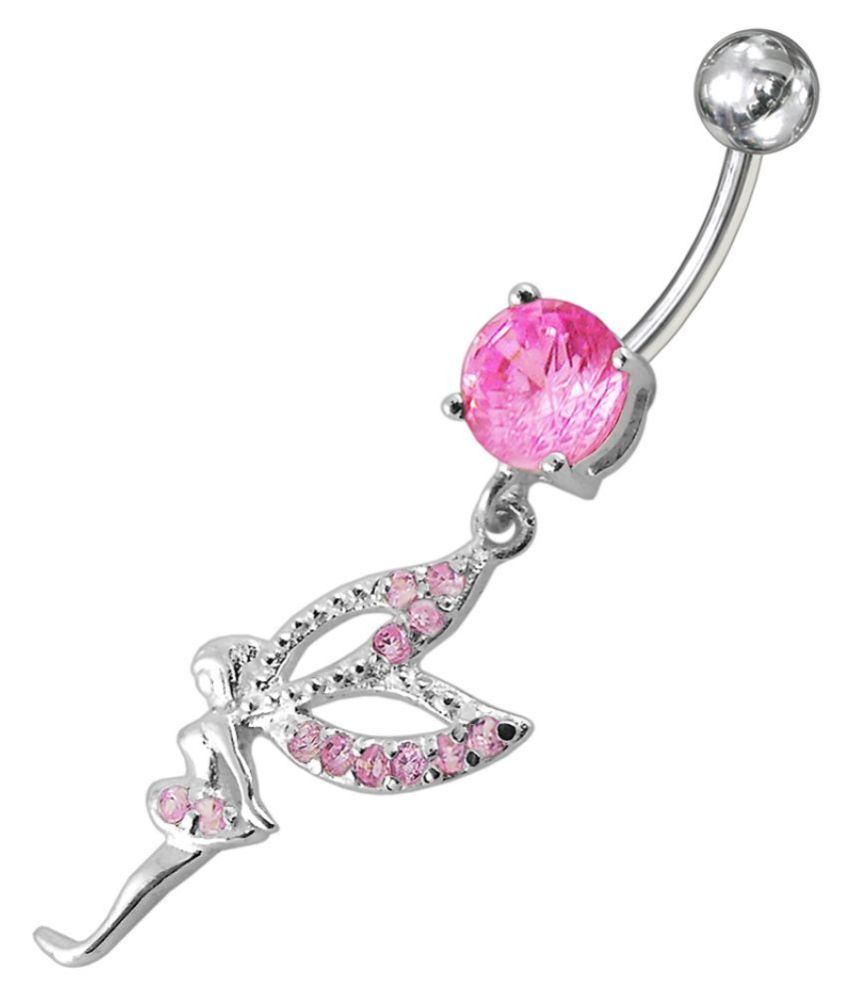 Navel Piercing Belly Ring 1.6mm (14G), 10mm Long Surgical Steel