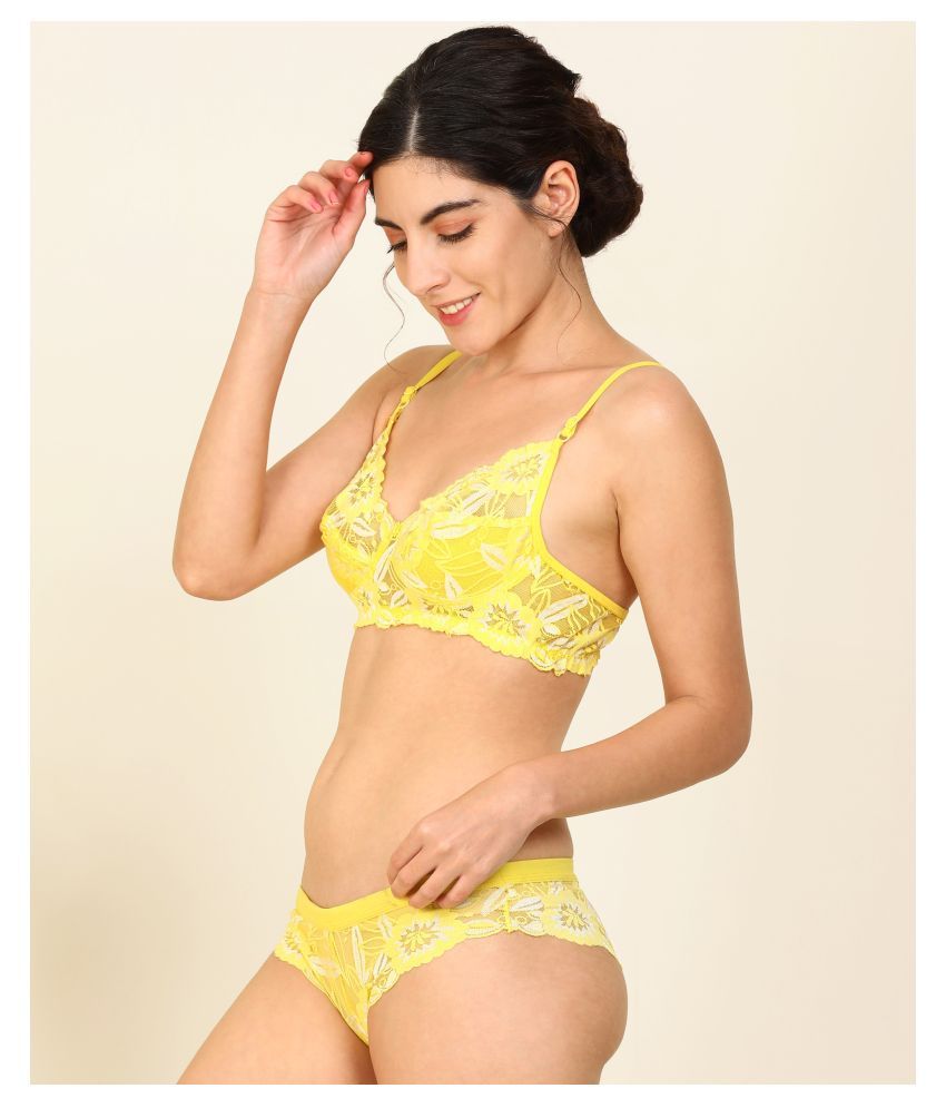 Buy Fashion Comfortz Nylon Bra And Panty Set Online At Best Prices In India Snapdeal 1969