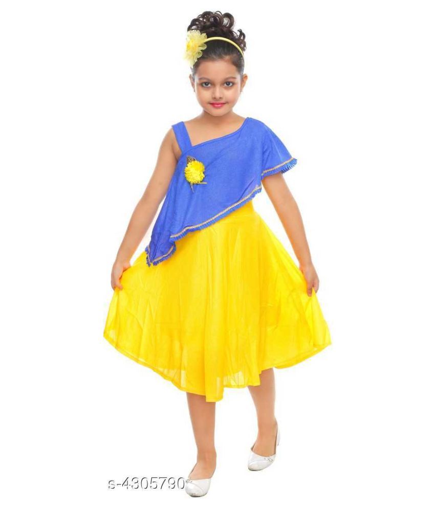 yellow full frock