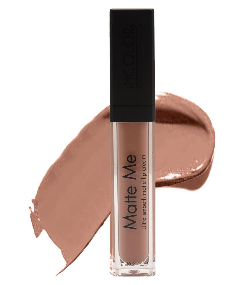 Incolor Matte Me Lip Gloss, 411, Liquid Lipstick Nude 6 mL 