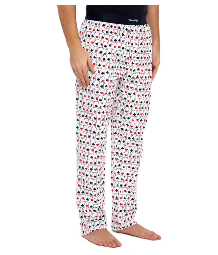 fluffy white pyjamas