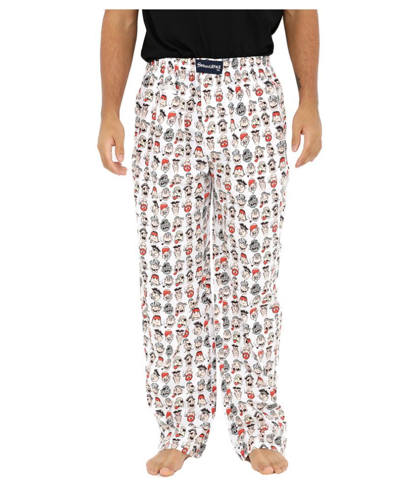 fluffy white pyjamas