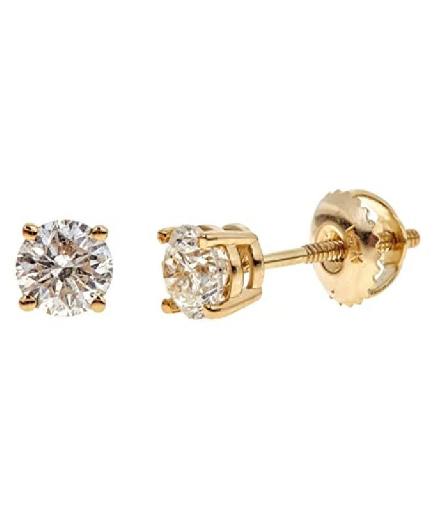 american diamond earrings in gold price