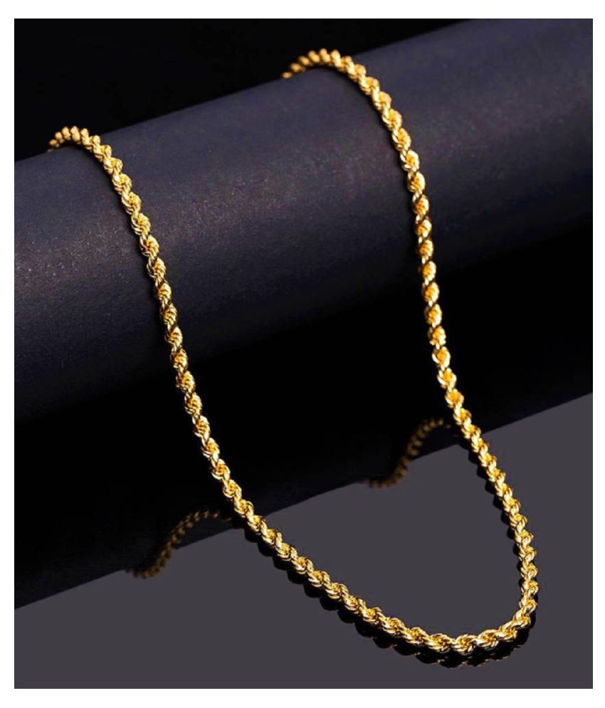 22kt Gold Plated Neck Chain for men & women Daily Wear with exclusive designs in gold finish 