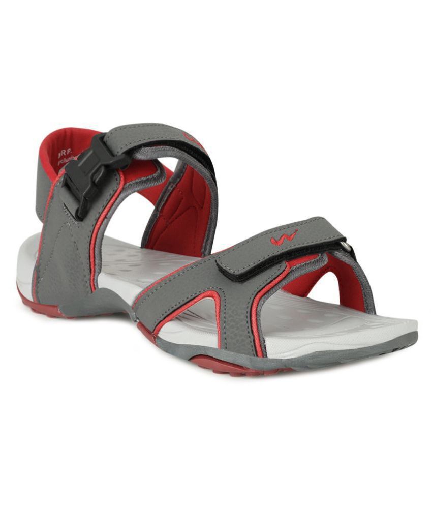     			Campus Gray Synthetic Floater Sandals
