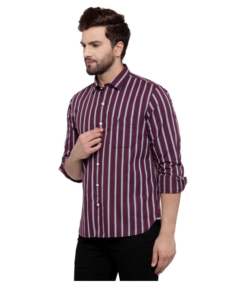 Cantabil Cotton Blend Maroon Shirt - Buy Cantabil Cotton Blend Maroon ...