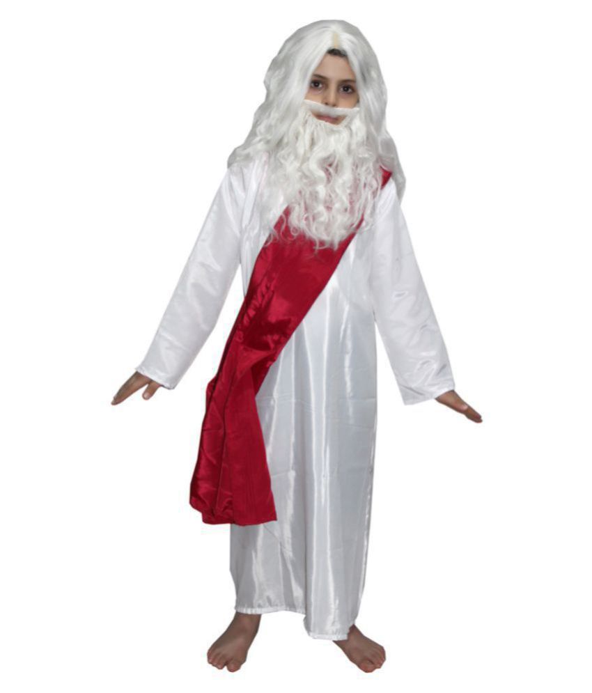     			Kaku Fancy Dresses Rabindranath Tagore National Hero Costume For Kids School Annual function/Theme Party/Competition/Stage Shows Dress for 3-4 Years