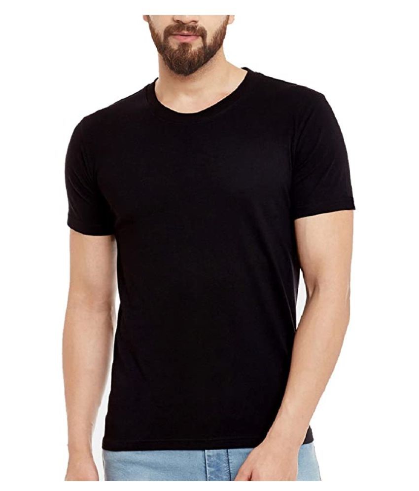 Boldrider Cotton Blend Black Solids T-Shirt - Buy Boldrider Cotton ...