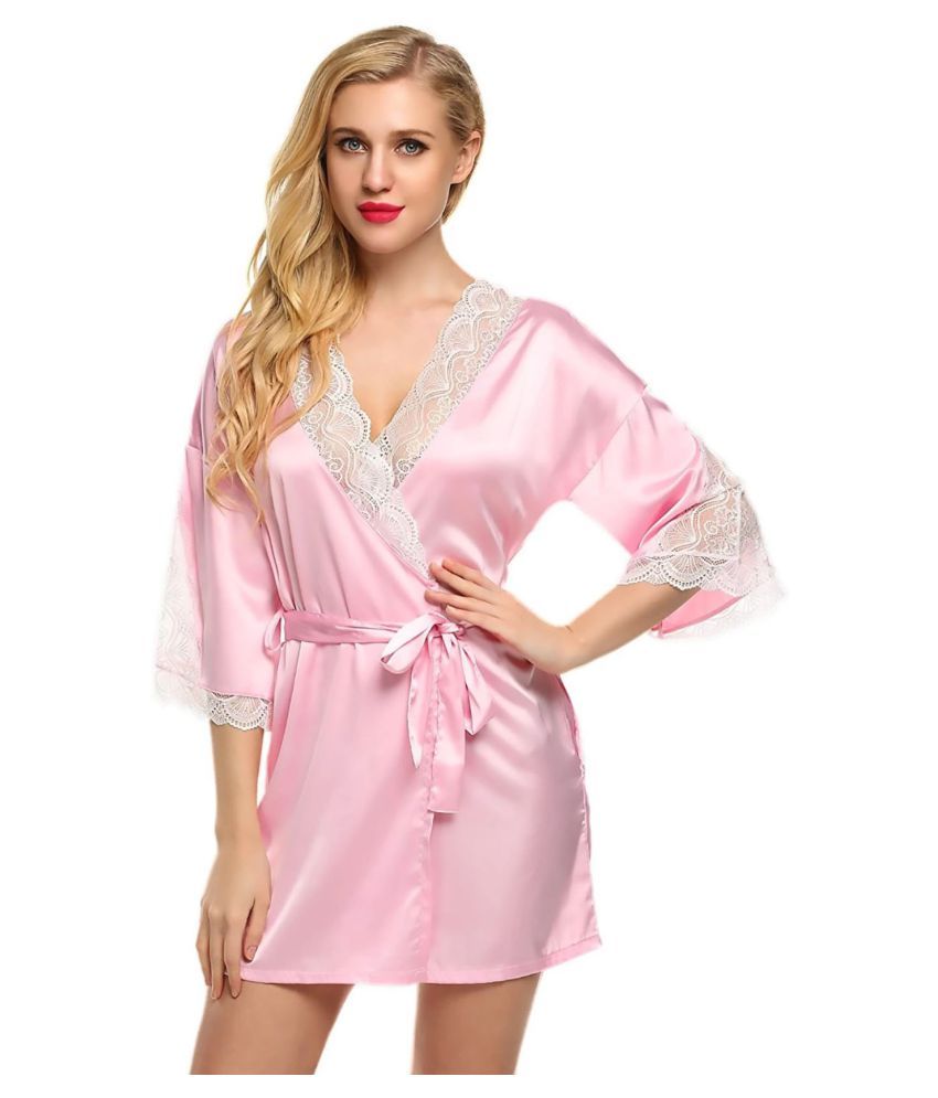 silk rose robe