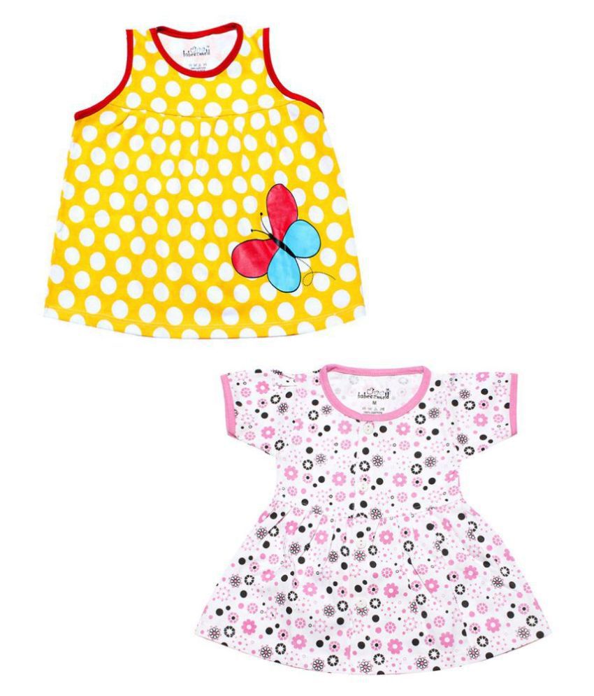     			Babeezworld Regular Daily Wear Baby Girl Cotton Half & Cut Sleeve Frock Dress