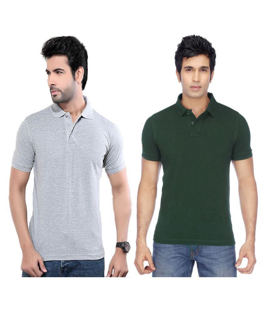     			KETEX Polyester Cotton Multicolor Plain Polo T Shirt