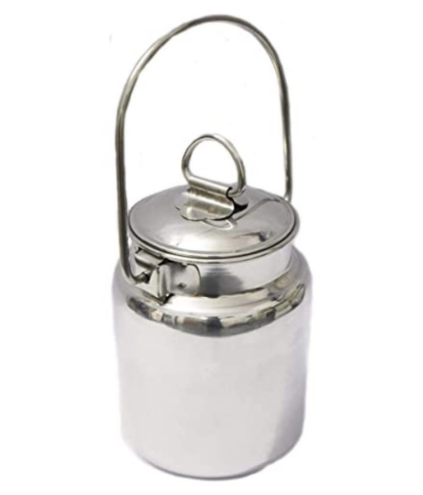 KiTCHEN Expert Milk Can 1 ltr Steel Oil Container/Dispenser Set of 1