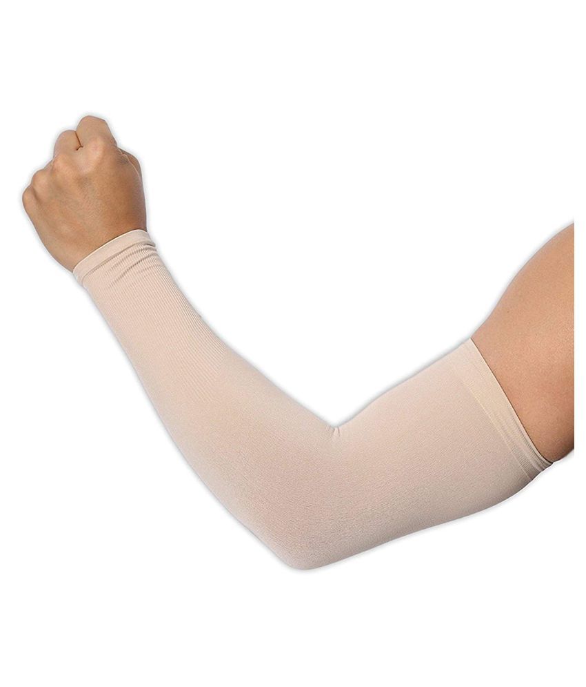 FRANKOPOLIS ARM Sleeve (BEIGE) Cold & Sun Protective (BEIGE-LONG COLOR ...