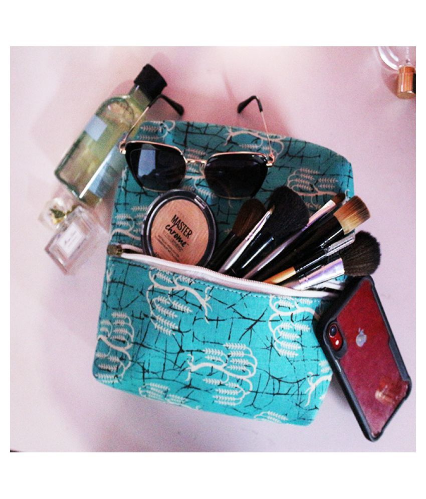 Buy JK Textile Blue Vanity Kit and pouches 1 Pc at Best Prices in