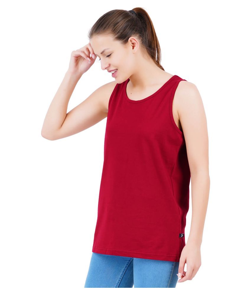 Stoovs Cotton Tank Tops Maroon Buy Stoovs Cotton Tank Tops Maroon