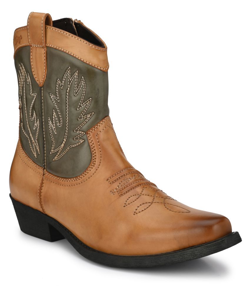 tall beige cowboy boots