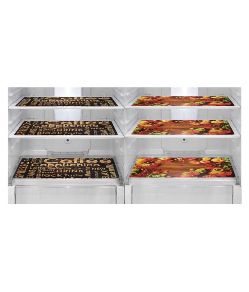     			Revexo Set of 6 PVC Multi Fridge Mats