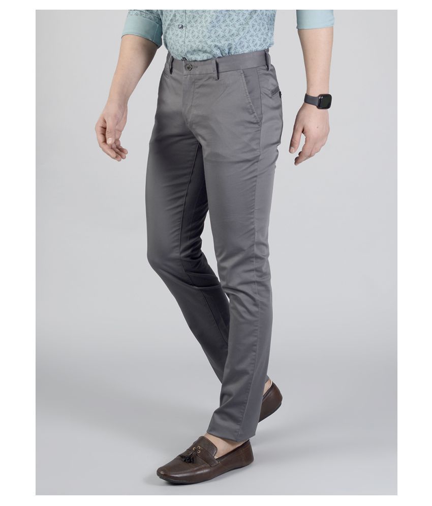 JB Sport Grey Slim -Fit Trousers - Buy JB Sport Grey Slim -Fit Trousers ...